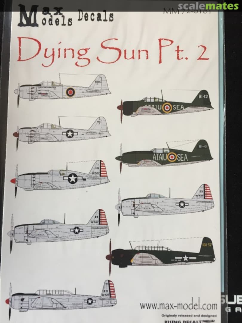 Boxart Dying Sun Part 2 72-0101 Max Model Decal