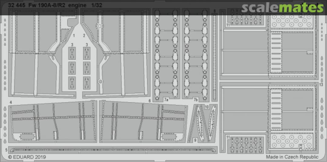 Boxart Fw 190A-8/R2 engine 32445 Eduard