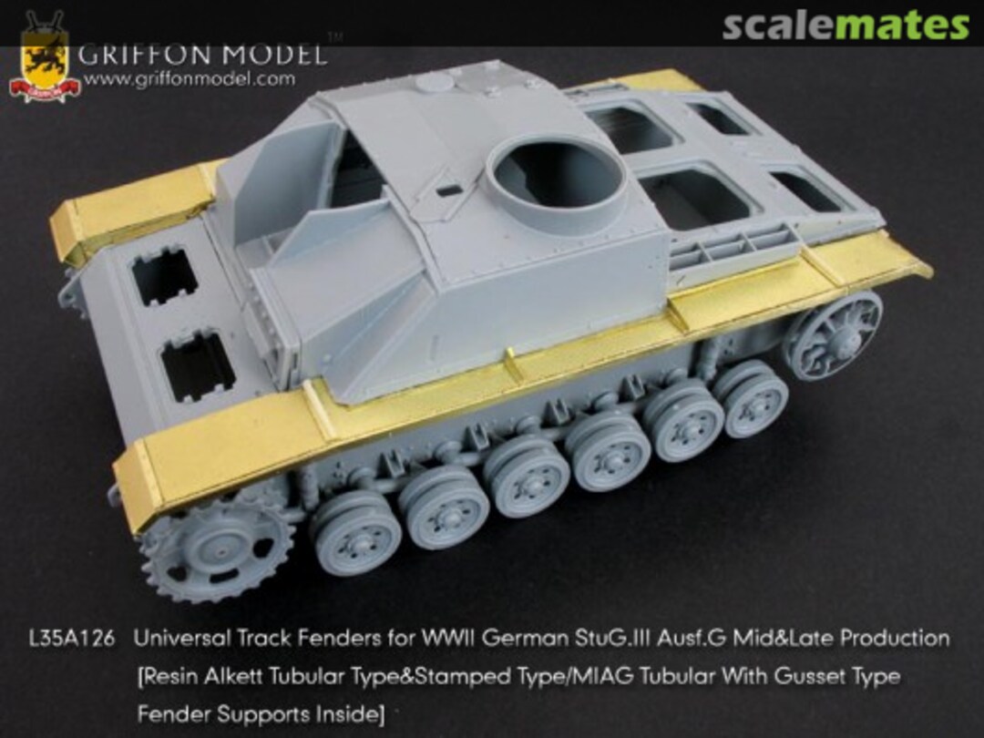 Boxart Universal Track Fenders for StuG.III Ausf.G Mid&Late Production L35A126 Griffon Model