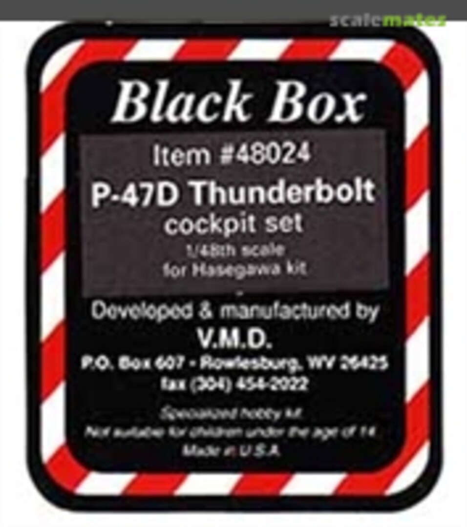 Boxart Republic P-47D Thunderbolt Cockpit Set 48024 Black Box