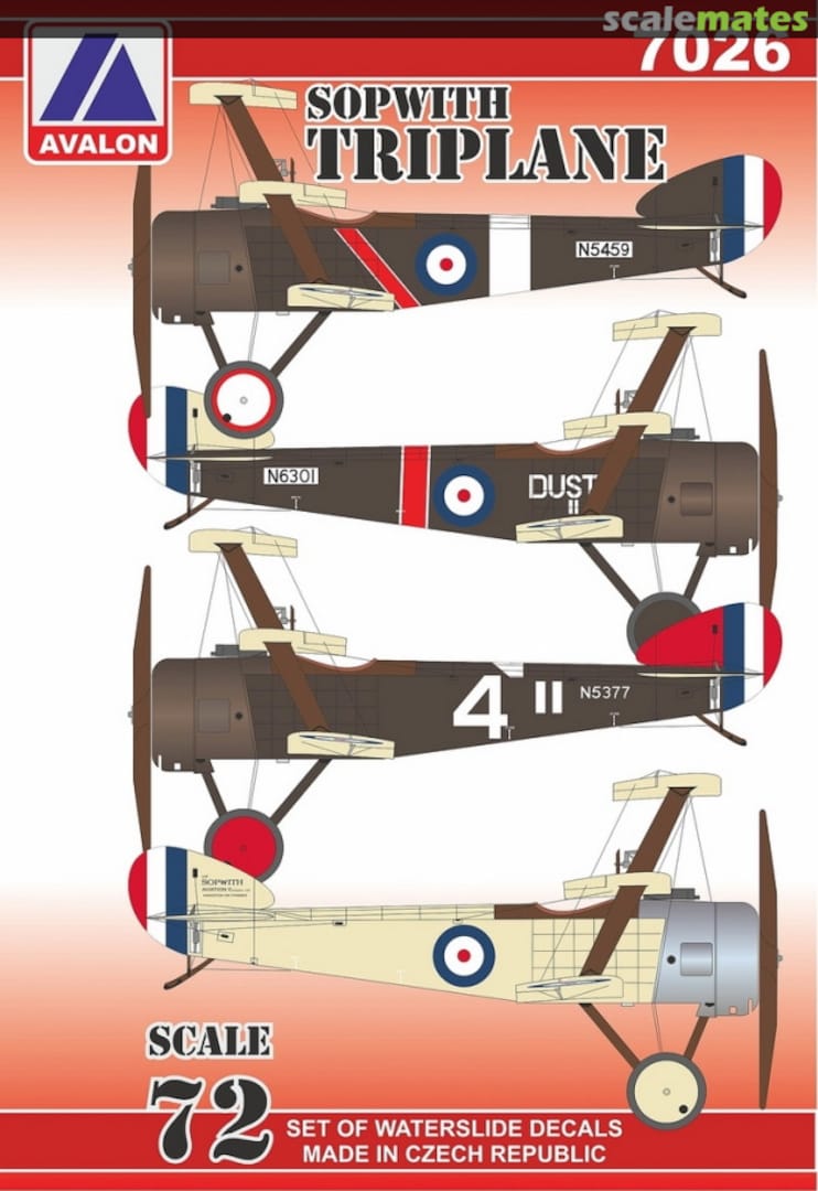 Boxart Sopwith Triplane 7026 Avalon Decals