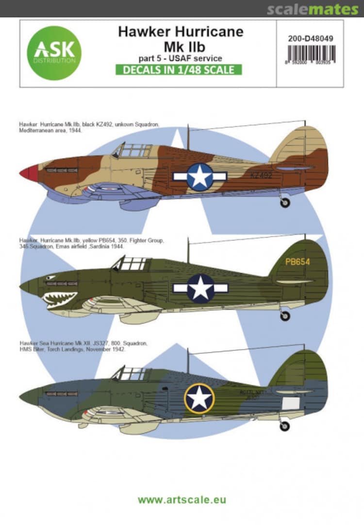 Boxart 1/48 Hawker Hurricane Mk.IIB 200-D48049 ASK