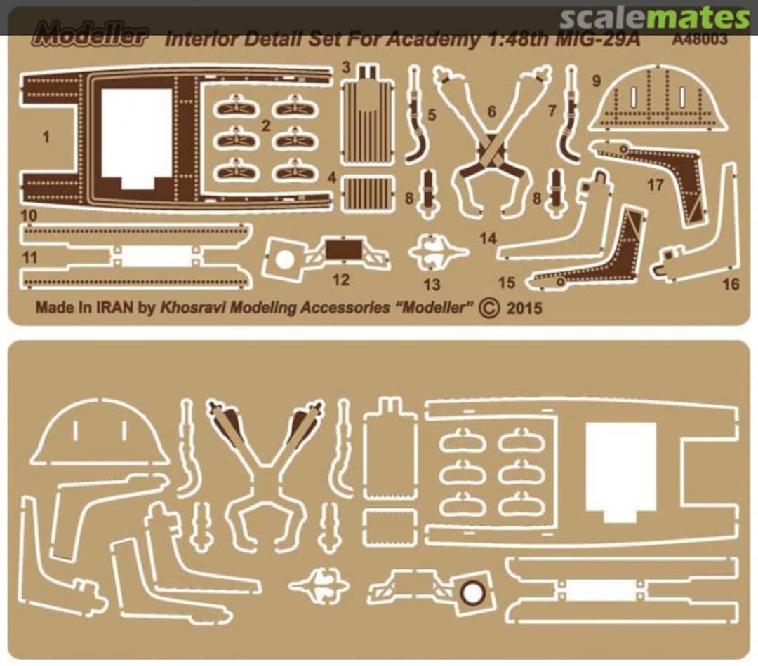 Boxart Interior Detail Set - MiG-29A A48003 Modeller