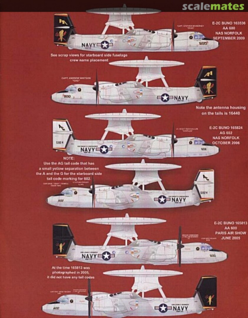 Boxart Grumman E-2C Hawkeye 48001 Authentic Decals