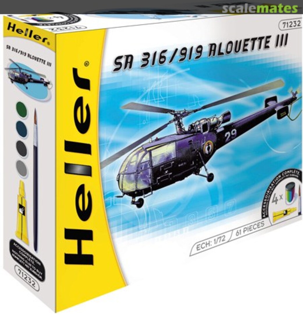 Boxart SA 316/319 Alouette III 50225 Heller