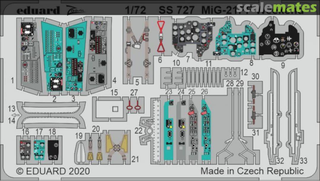 Contents MiG-21PF Weekend SS727 Eduard