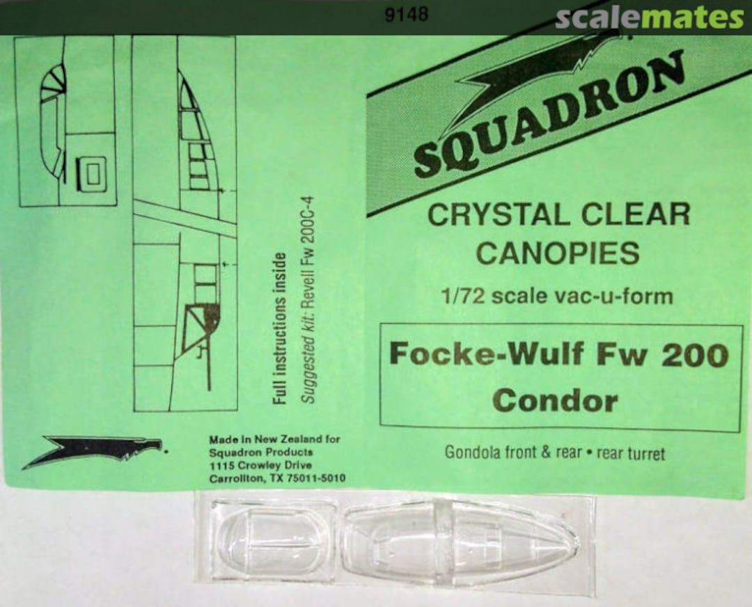 Boxart Focke-Wulf Fw 200 Gondola Front & Rear and Rear Turret 9148 Squadron