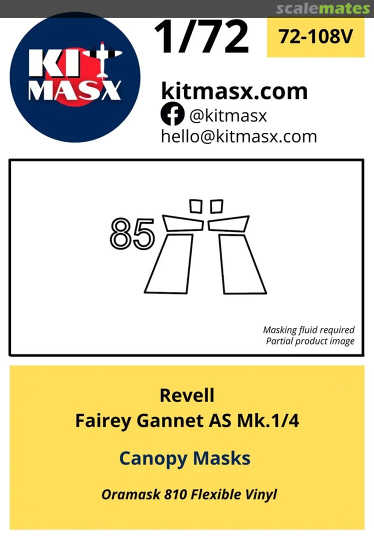 Boxart Fairey Gannet AS Mk.1/4 72-108V Kit Masx