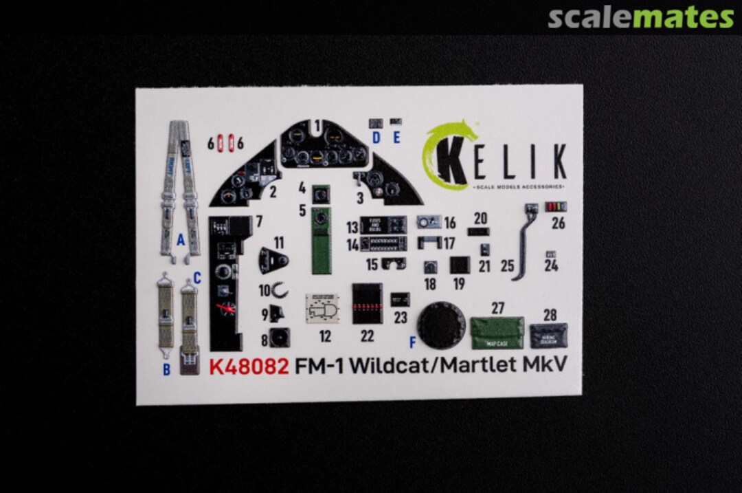 Boxart FM-1 Wildcat Martlet Mk.v Interior 3d Decals K48082 Kelik