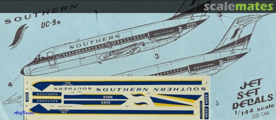 Boxart Southern DC-9-15/-30 JSD-144 Jet Set Decals