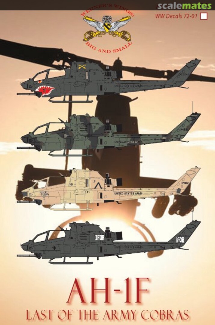 Boxart AH-1F Last of the Army Cobras WW Decals 72-01 Werner's Wings