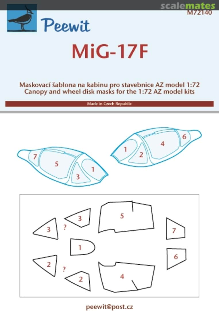 Boxart Mikoyan MiG-17F M72140 Peewit