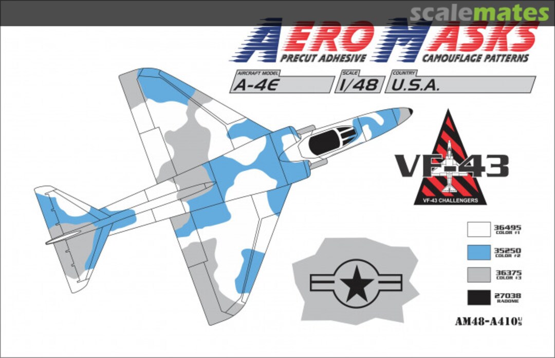 Boxart A-4E USA VF-43 AM48-A410 AeroMasks