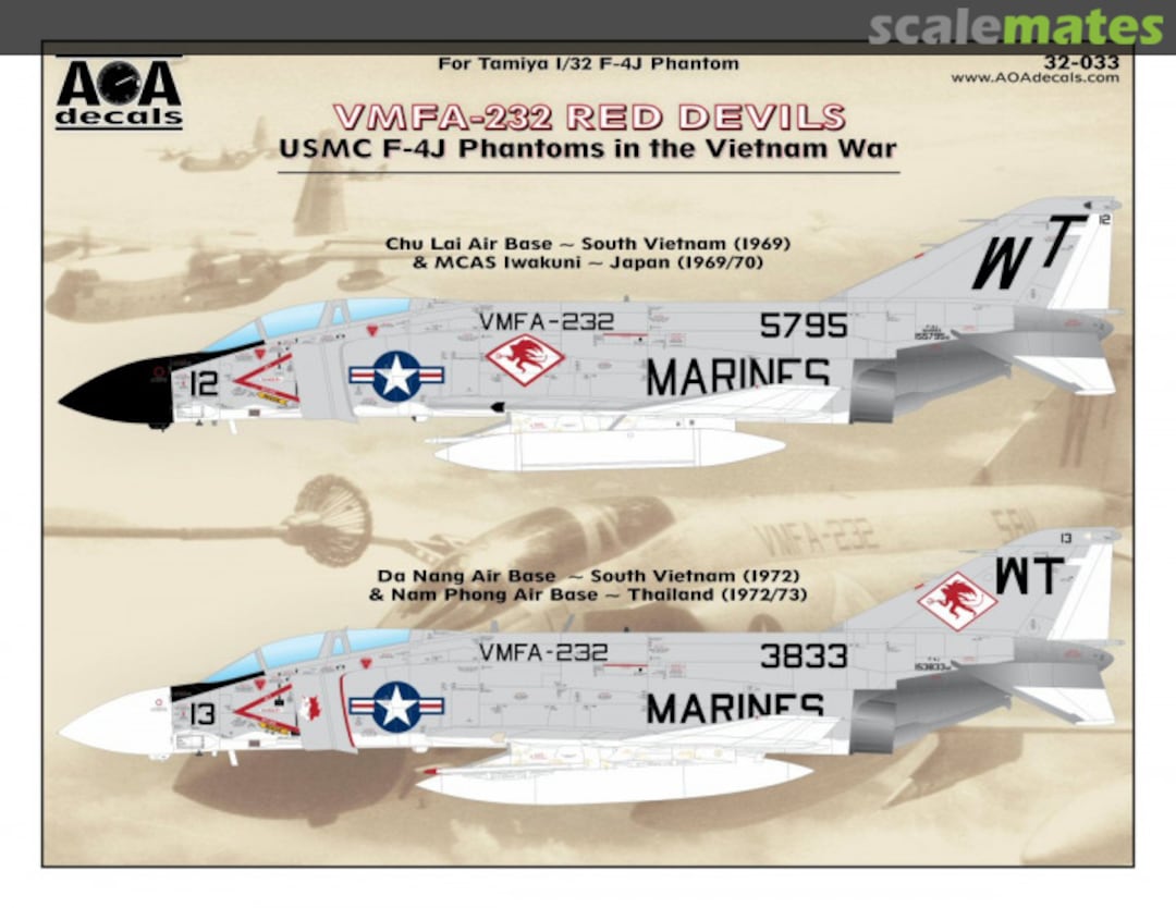 Boxart VMFA-232 Red Devils 32-033 AOA decals