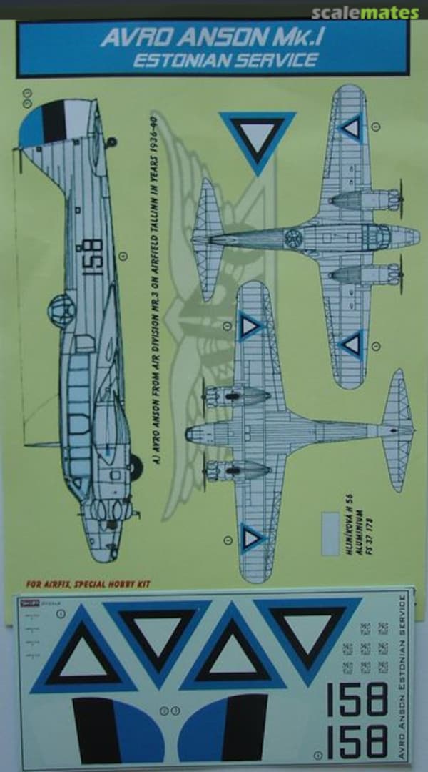 Boxart Avro Anson Mk.I DEC72147 Kora Models