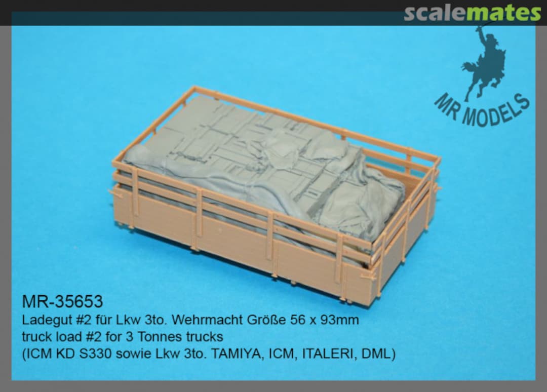 Boxart Truck Load #2 for 3 Tonnes trucks, Wehrmacht MR-35653 MR Modellbau