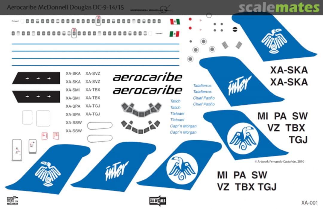 Contents McDonnell Douglas DC-9-14/15 XA-001 XA-DECALS