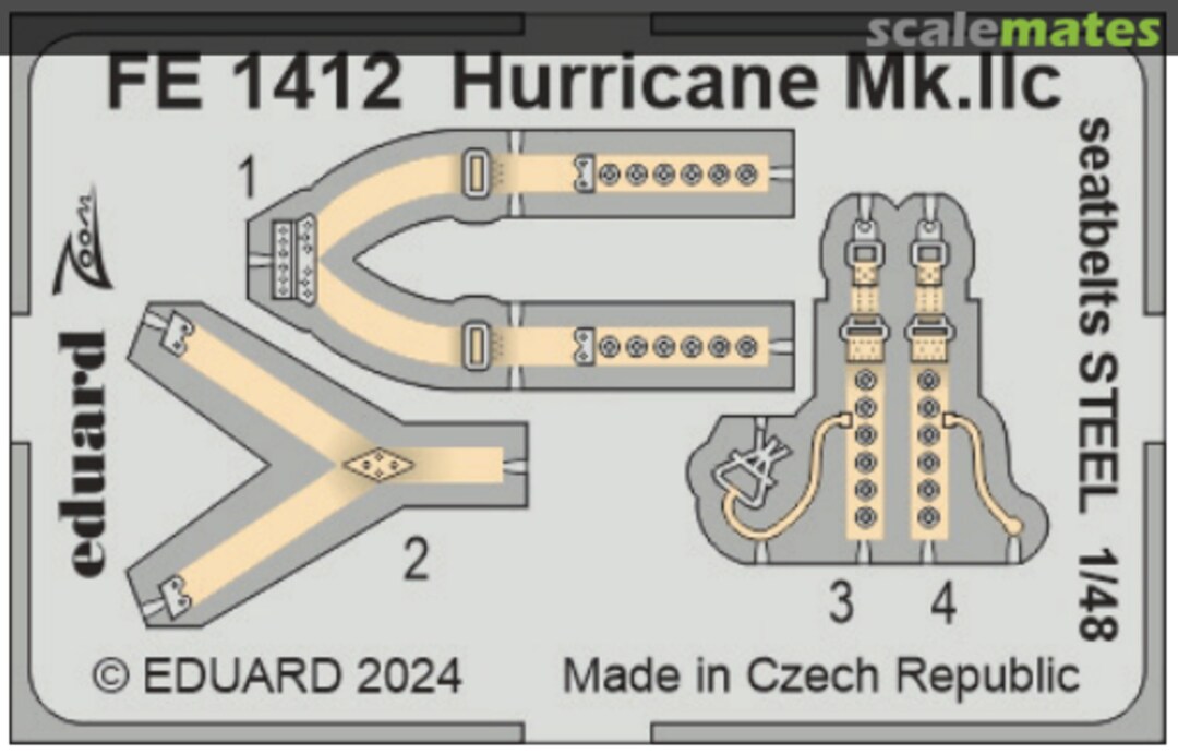 Boxart Hurricane Mk.IIc seatbelts FE1412 Eduard