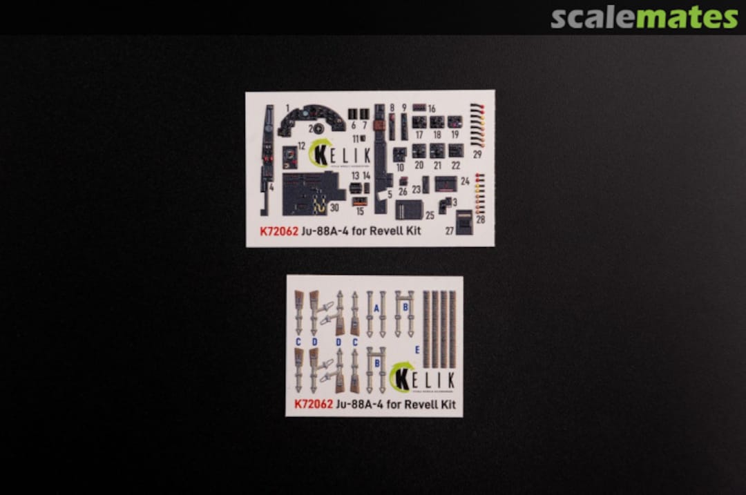 Boxart Junkers Ju 88 A-4 Interior 3d Decals K72062 Kelik