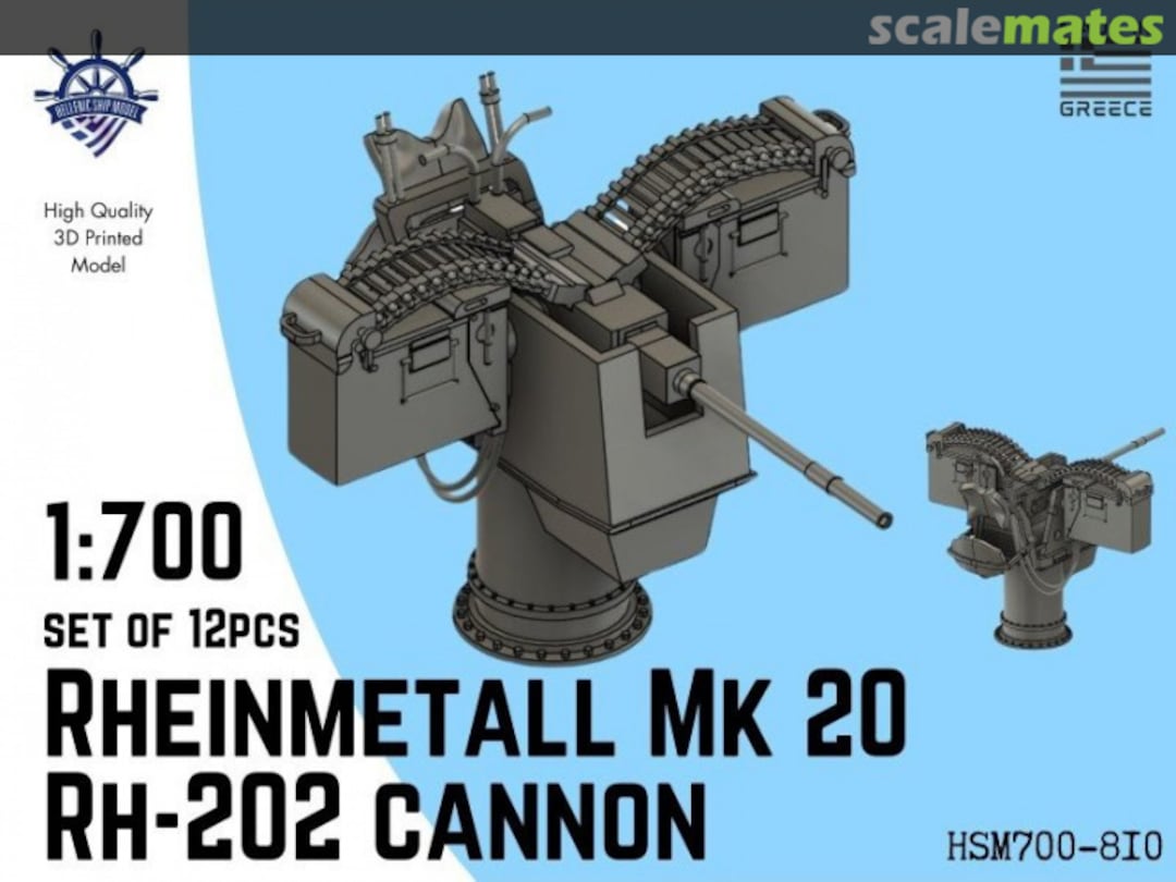 Boxart Rheinmetall Mk 20 Rh-202 cannon HSM700-810 Hellenic Ship Model