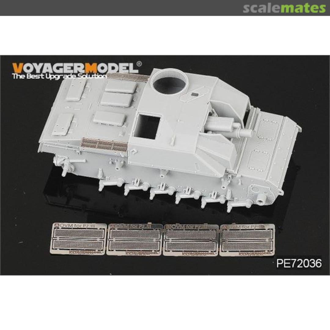 Boxart Pz.Kpfw. III Grills (4 pcs) PE72036 Voyager Model