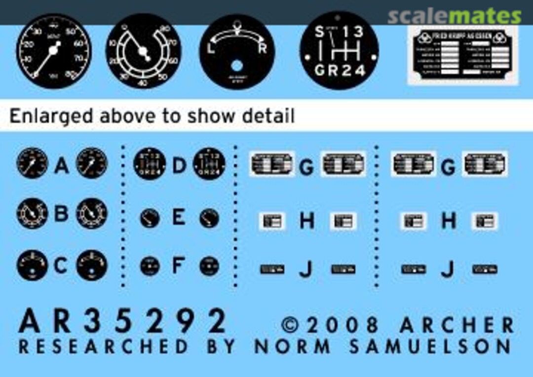 Boxart Krupp Protze instruments, placards and resin details AR35292 Archer