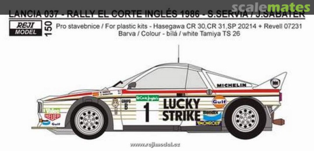 Boxart Lancia Rally 037 150 REJI Model