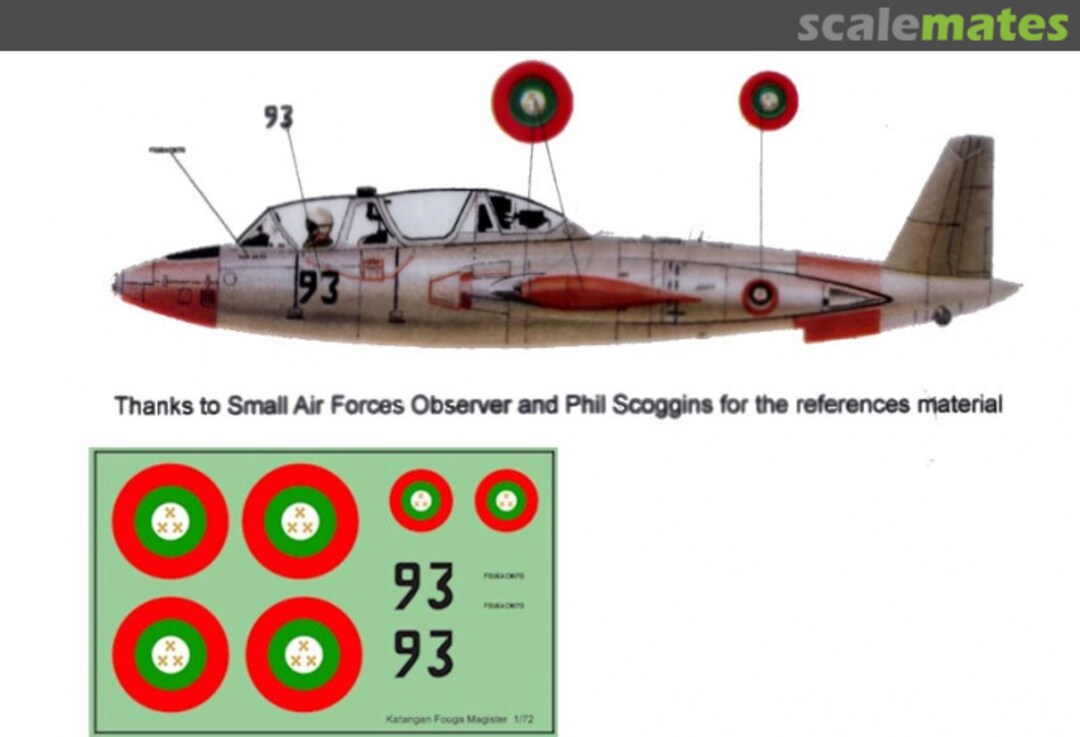 Boxart Katangese Fouga Magister MAV-BK7202 MAV Decals