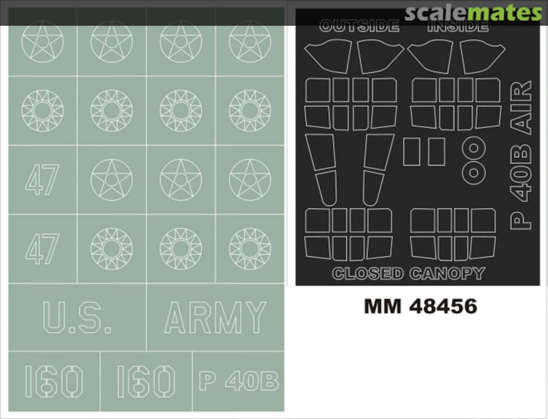 Boxart Curtiss P-40B Warhawk MM48456 Montex