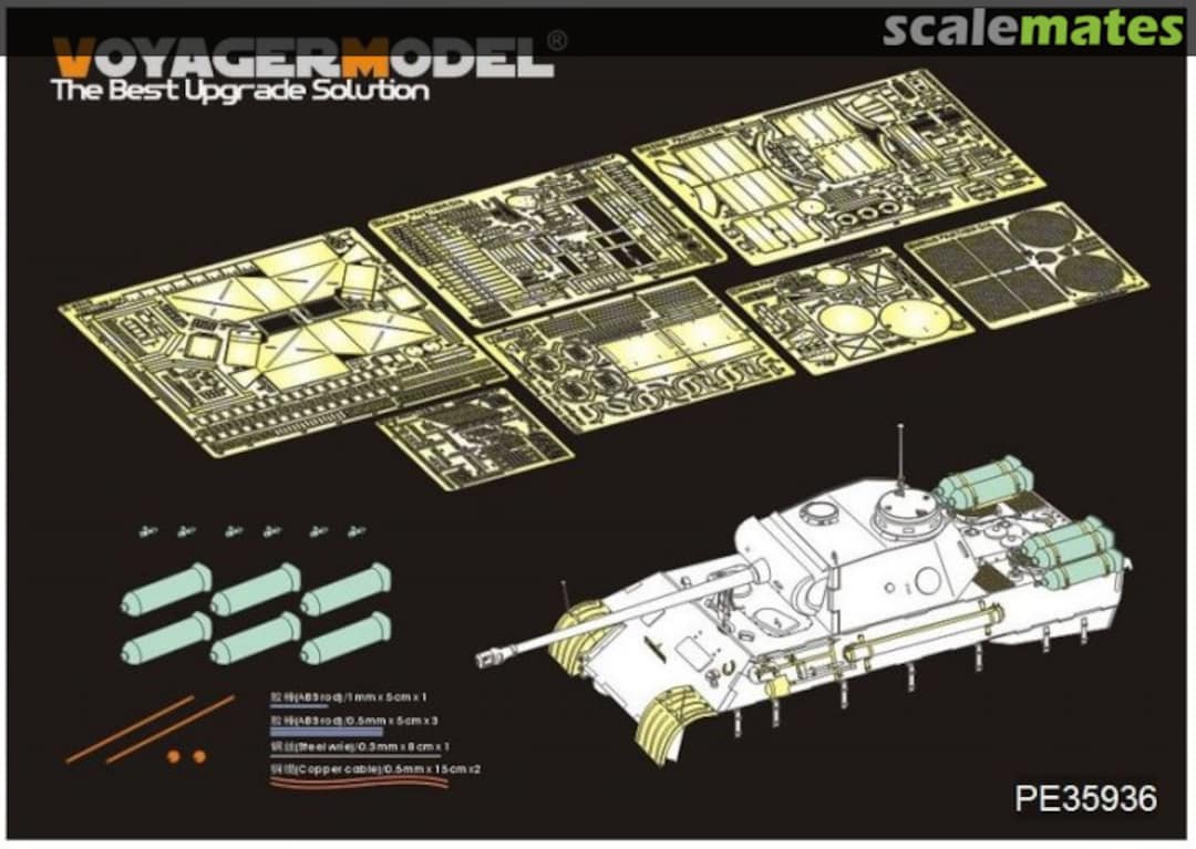 Boxart WWII German Panther D w/"Stadtgas" Fuel Tanks Basic PE35936 Voyager Model