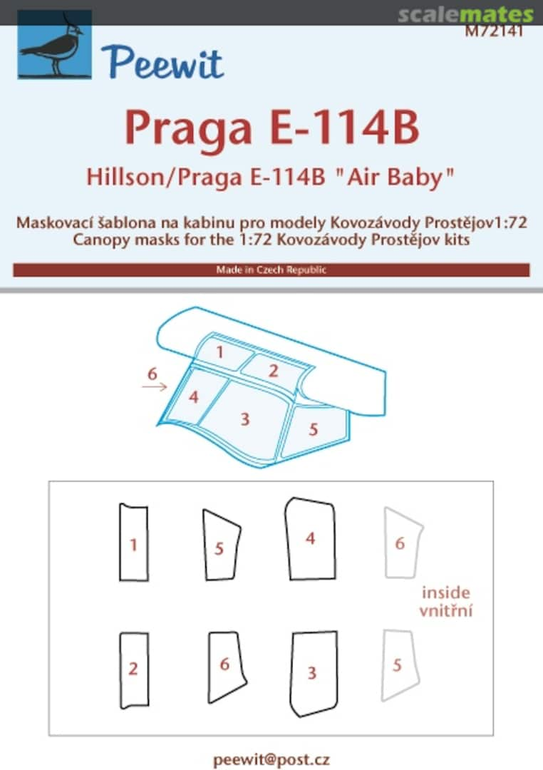 Boxart Praga E-114B and Hilson/Praga E-114B "Air Baby" M72141 Peewit