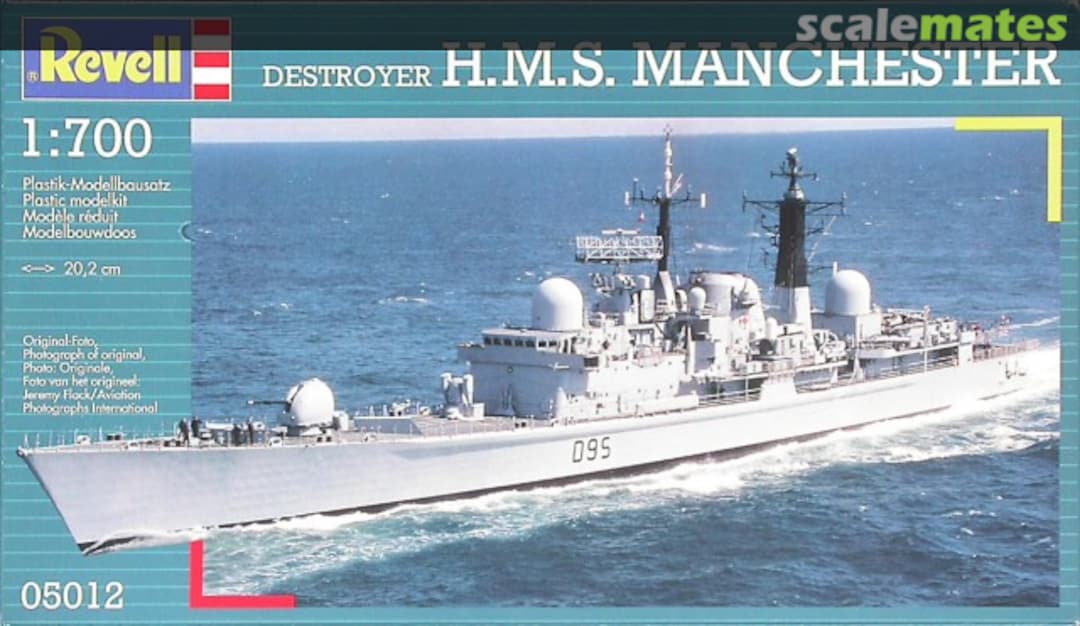 Boxart Type 42 Destroyer Batch 3 HMS D95 Manchester 05012 Revell