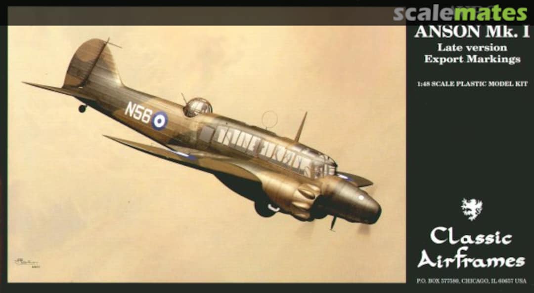 Boxart Avro Anson Mk.I Late Version Export Markings 4119 Classic Airframes