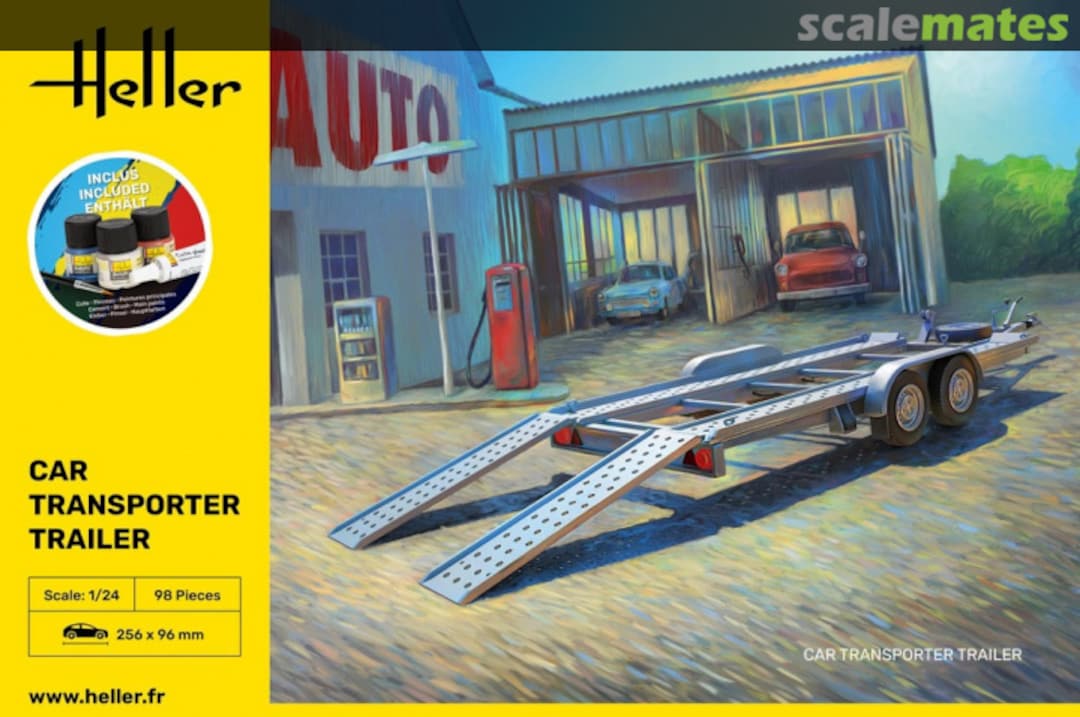 Boxart Car Transporter Trailer 56774 Heller