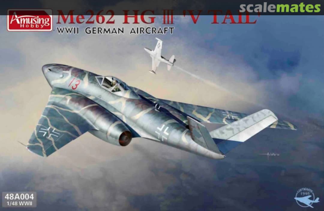 Boxart Me 262 HG III "V Tail" 48A004 Amusing Hobby