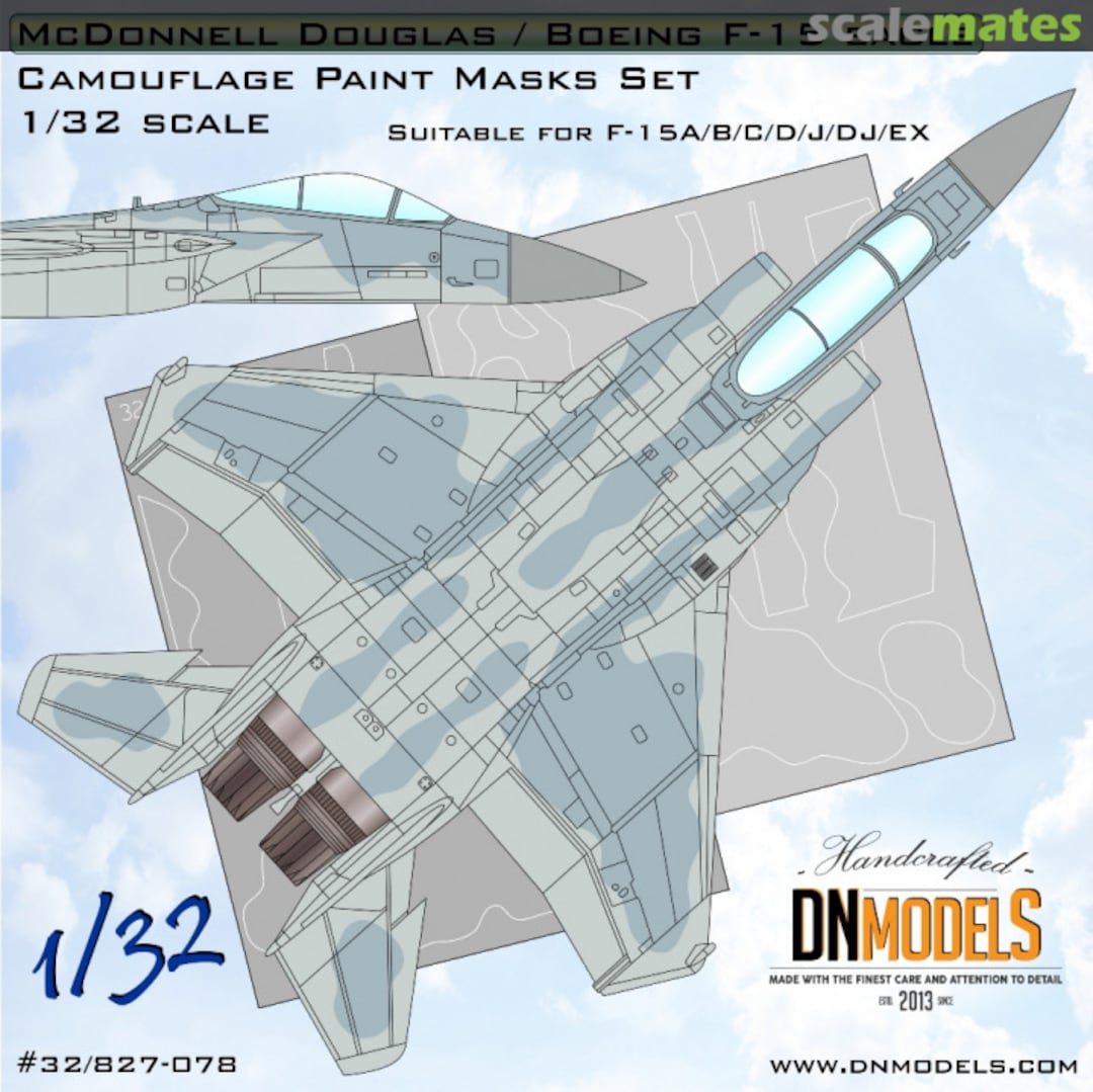 Boxart F-15 Eagle Camouflage Paint Masks Set  32/827-078 DN Models