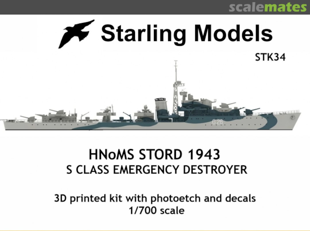 Boxart HNoMS Stord STK34 Starling Models