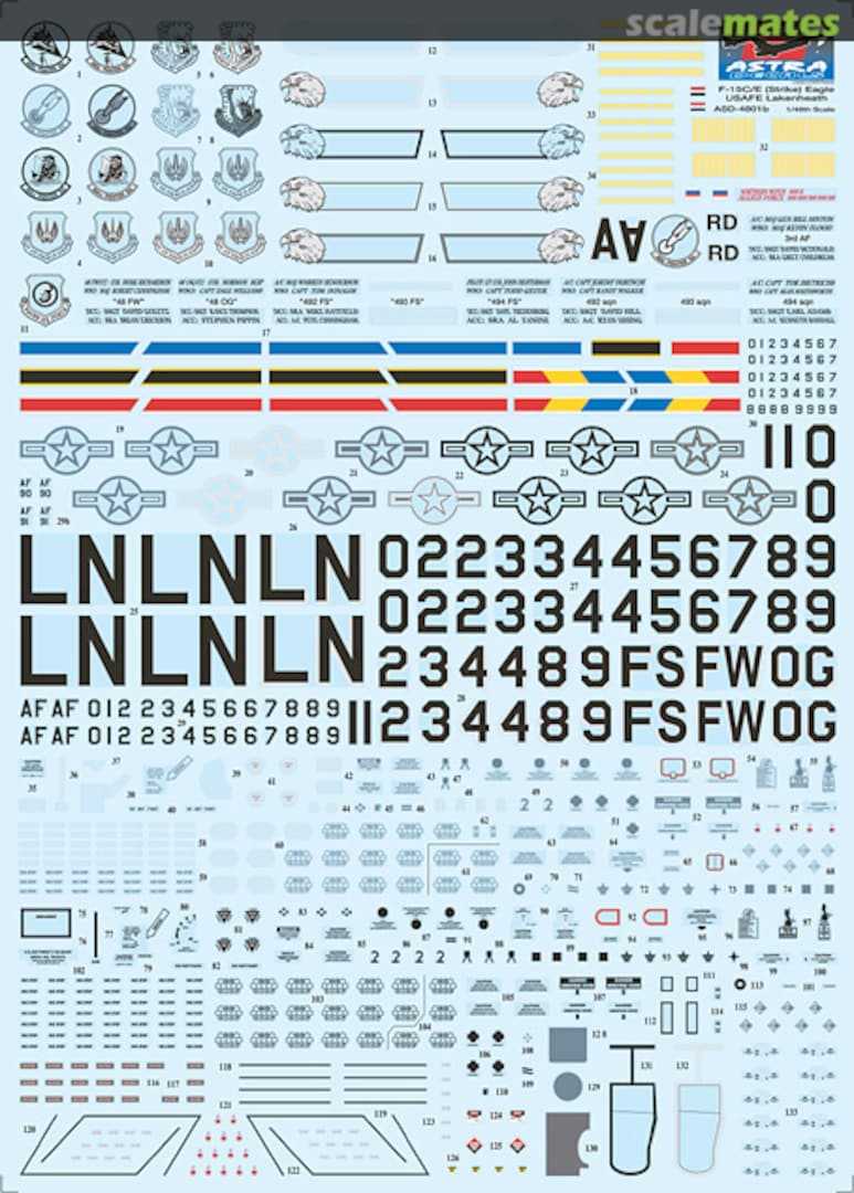 Boxart USAFE F-15C/E Lakenheath ASD-7201 Astra Decals