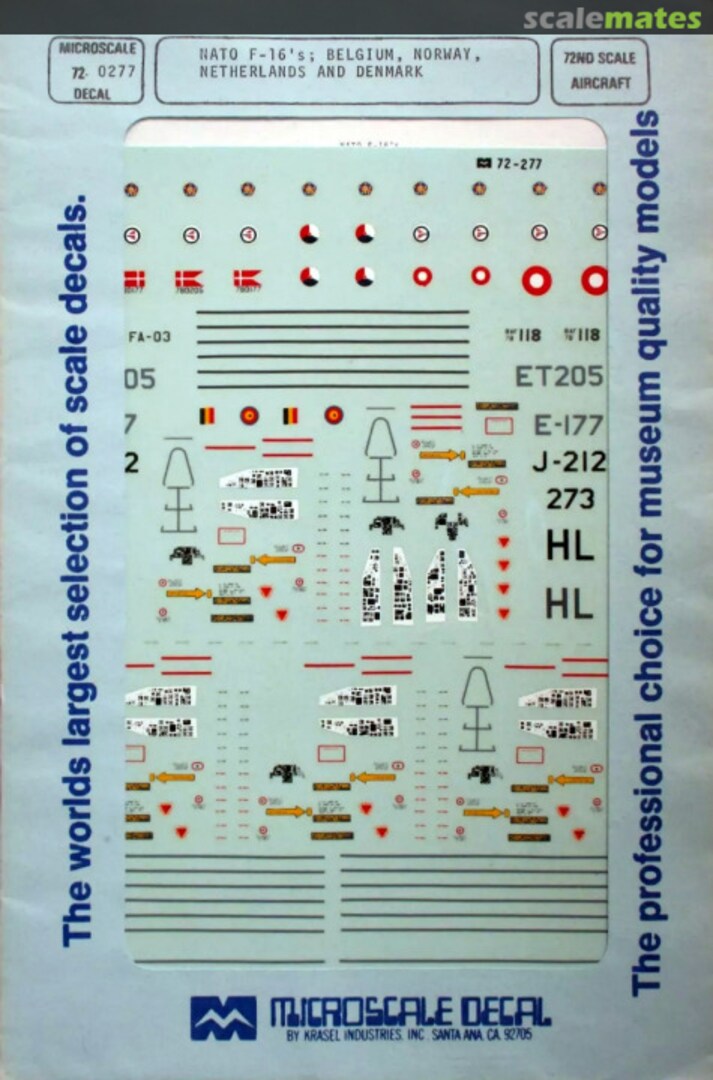 Boxart NATO F-16's 72-0277 Microscale