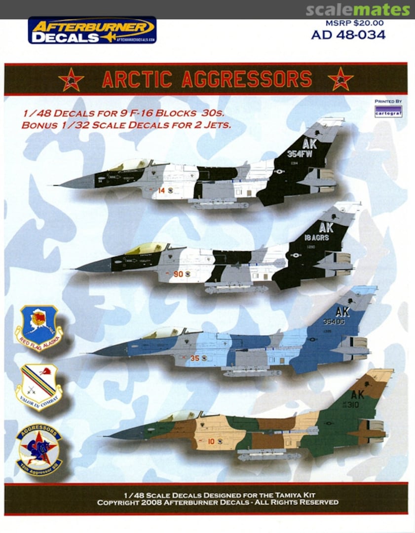 Boxart Arctic Aggressors AD 48-034 Afterburner Decals