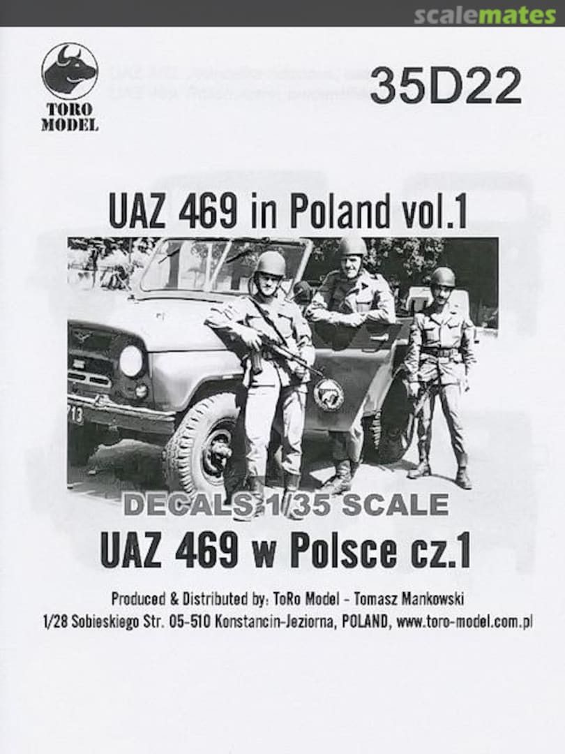 Boxart UAZ 469 in Poland Vol.1 35D22 ToRo Model