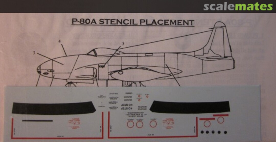 Boxart P-80A Servicing Markings and Stencil Data FD4809 Fox 3 Studios