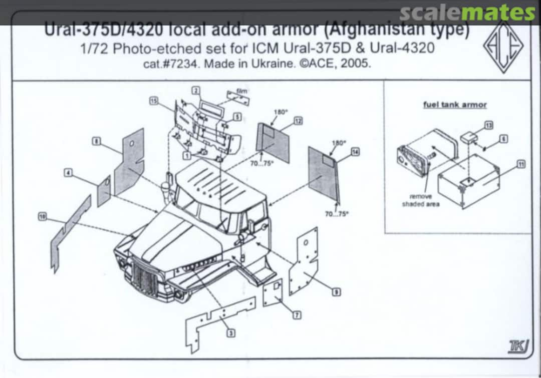 Boxart Add-on Armor for Ural 375D/4320 (Afghanistan War) 7234 ACE