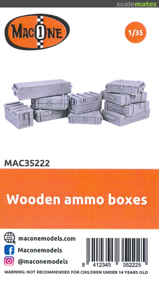 Boxart Wooden ammo boxes MAC35222 MacOne Models