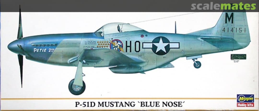 Boxart P-51D Mustang `Blue Nose´ 00186 Hasegawa