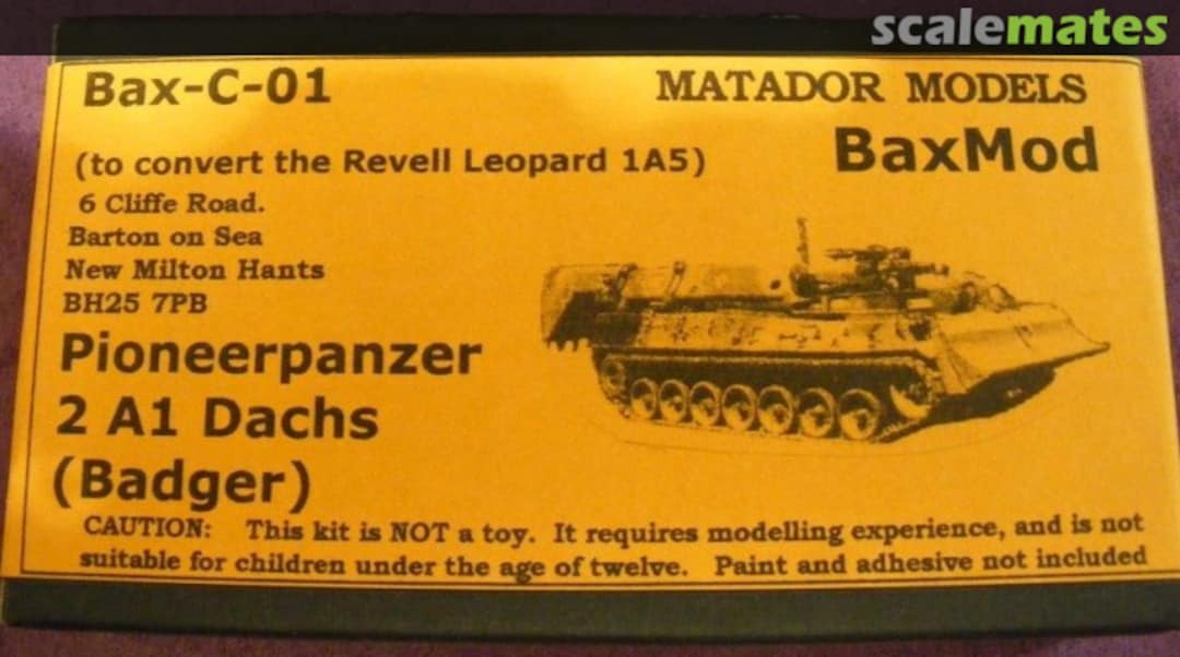 Boxart Pioneerpanzer 2A1 Dachs(Badger) BAX-C-01 BaxMod Models