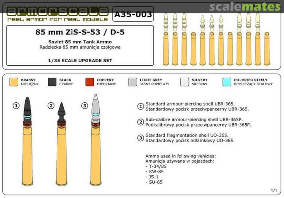 Boxart 85mm ZiS-S-53 / D-5 A35-003 Armorscale