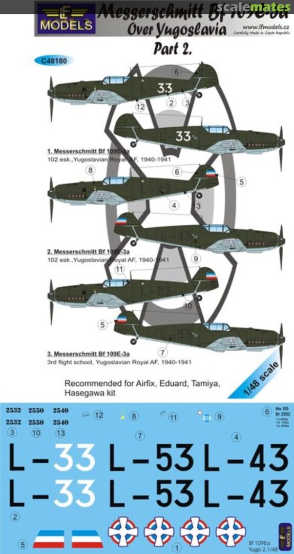 Boxart Messerschmitt Bf 109E-3a C48180 LF Models