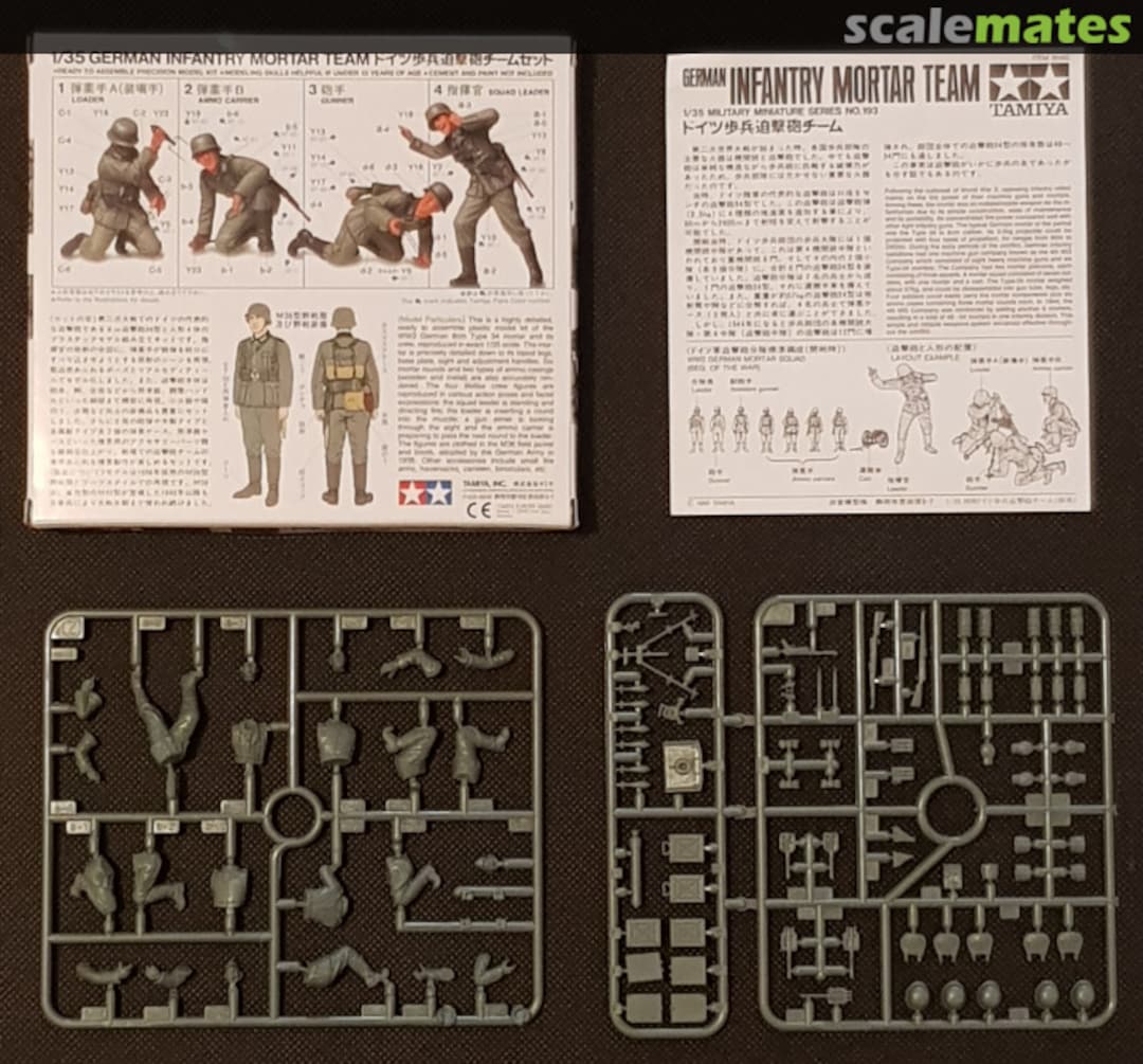 Contents Infantry Mortar Team 35193 Tamiya