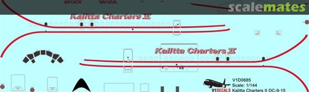 Boxart Kalitta Charters II McDonnell Douglas DC-9-15 V1D0685-144 V1 Decals